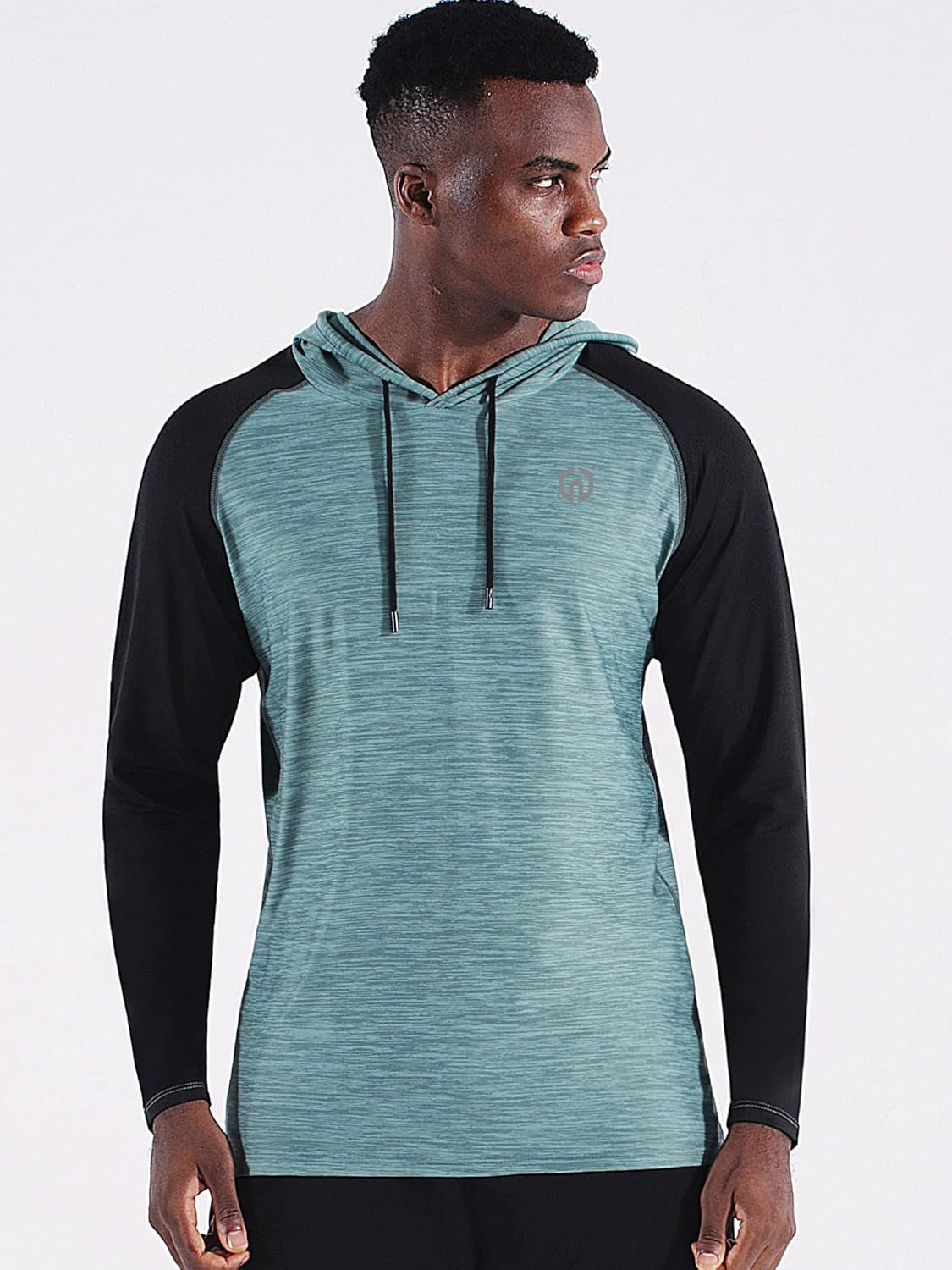 Men'S Dry Fit Athletic Shirt Workout Running Long Sleeve Shirts with Hoods